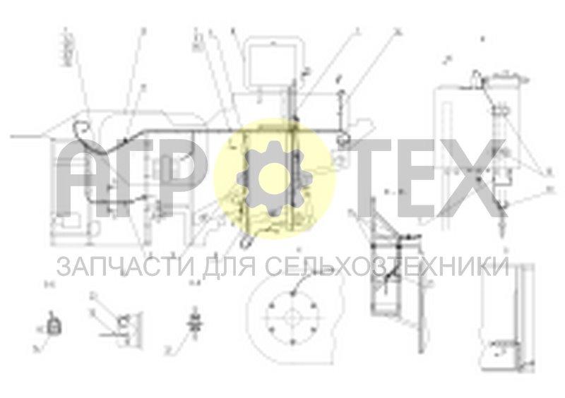 Чертеж Монтаж жгутов каркаса (101.10.30.000-11)